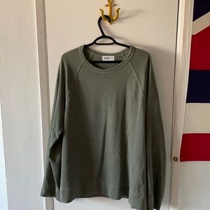 Green Buck Mason sweatshirt